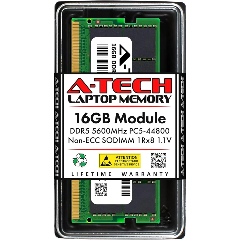 Barrette mémoire A-Tech 16GB DDR5 - 5600Mhz SODIMM (HMCG78AGBSA095N)