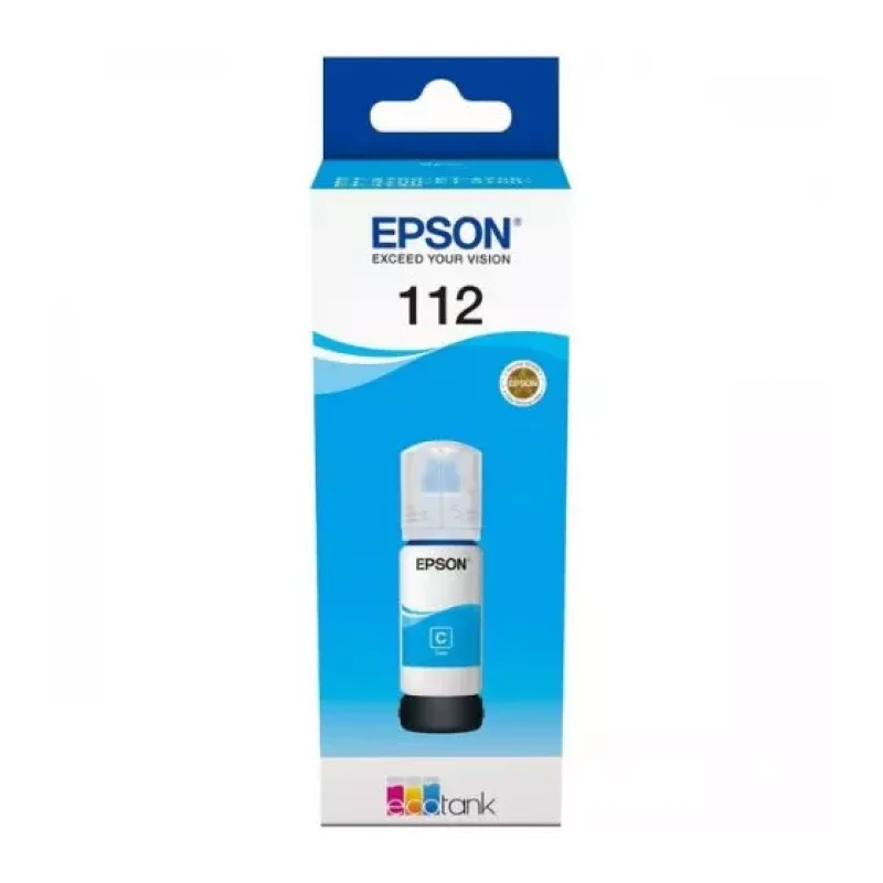 Bouteille d'encre Epson 112 cyan pigmenté EcoTank (C13T06C24A)