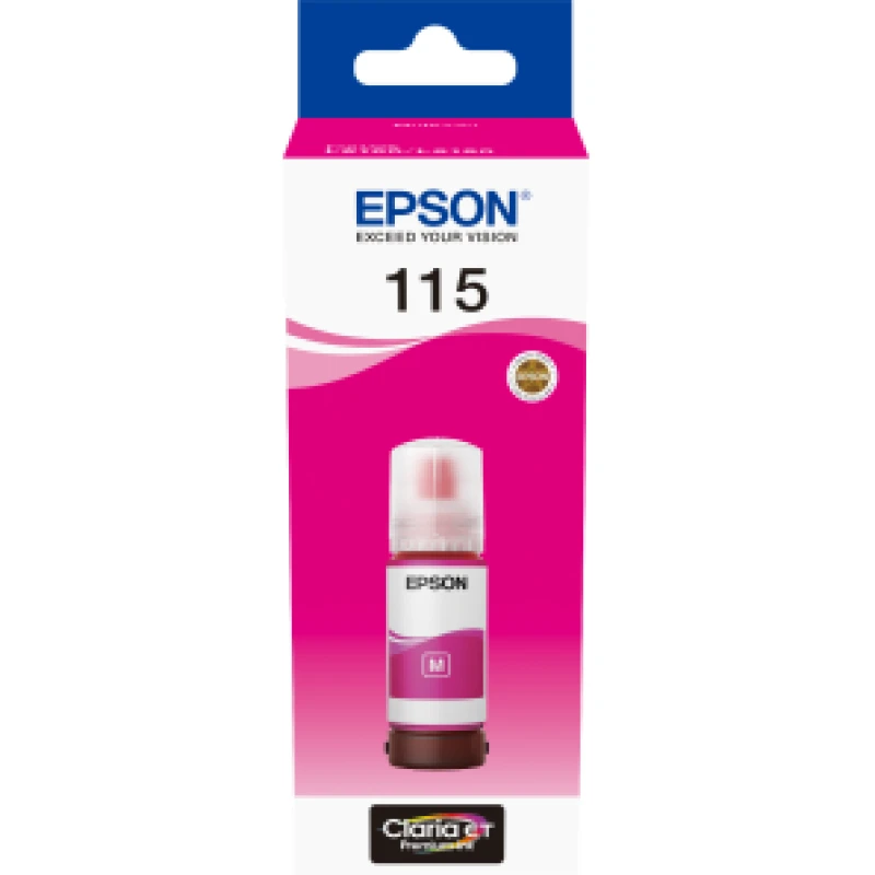 Bouteille d'encre Epson 115 Magenta EcoTank Origine (C13T07D34A)