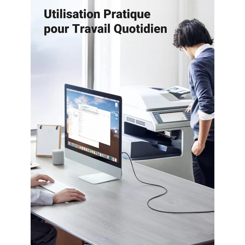 Câble Ugreen 10352 Cableimprimante USB 2.0 Vers USB B Mâle 5M - Linksolutions.ma