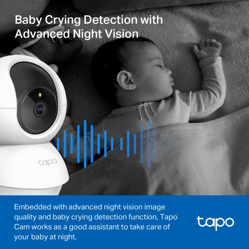 Caméra de vidéosurveillance Tp-link Tapo C210 WiFi Panoramique Indoor 2K 3MP (TAPOC210)