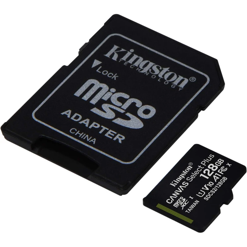 Carte mémoire Kingston Canvas Select Plus 128Go MicroSDHC (SDCS2/128GB)