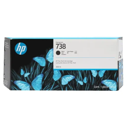 Cartouche d’encre HP 738 DesignJet – Noir 300ml – Encre grand format authentique (498N8A) - Prix Maroc