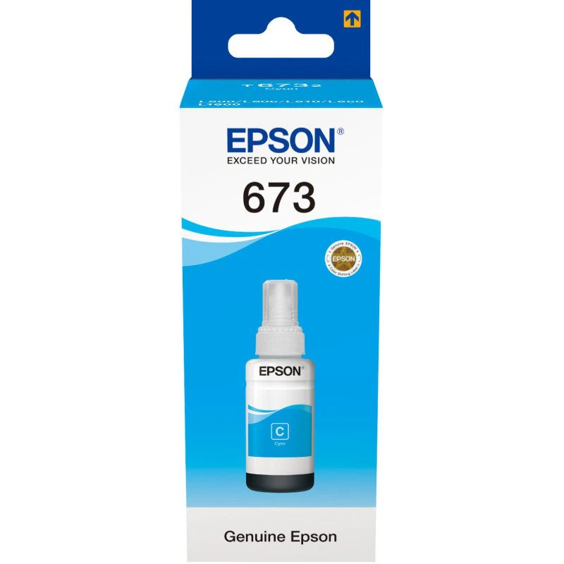 Cartouche Epson C13T67324A CYAN 70ML POUR L800 - Linksolutions.ma