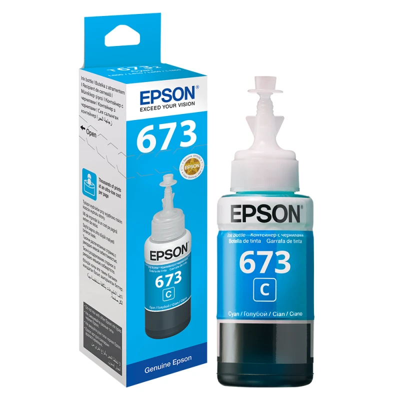 Cartouche Epson C13T67324A CYAN 70ML POUR L800 - Linksolutions.ma