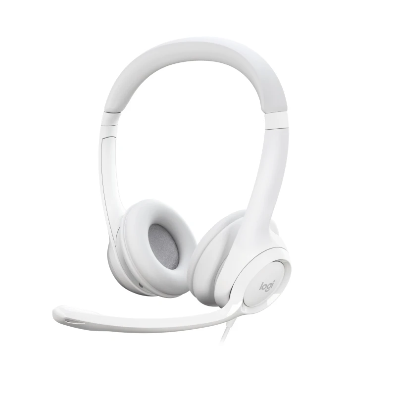 Casque Logitech H390 Avec fil Arceau USB Type-A Blanc (981-001286) - Linksolutions.ma