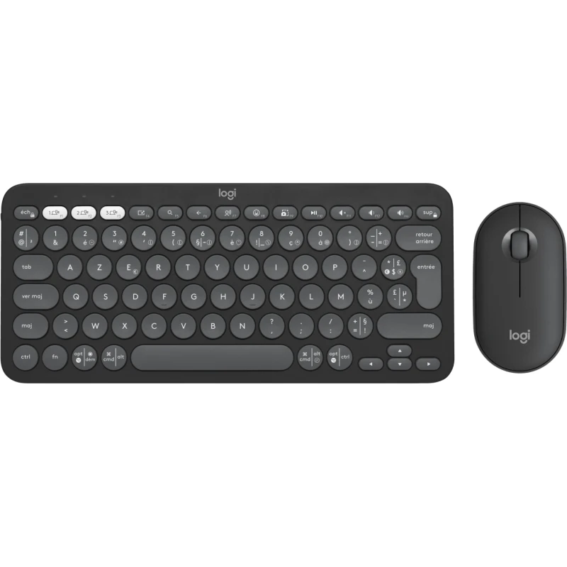Clavier et Souris Logitech Sans Fil - Ensemble Pebble 2 - Noir - 920-012209