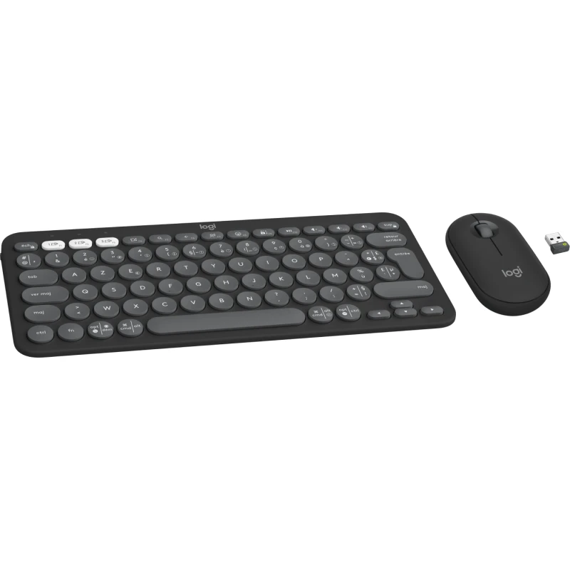 Clavier et Souris Logitech Sans Fil - Ensemble Pebble 2 - Noir - 920-012209