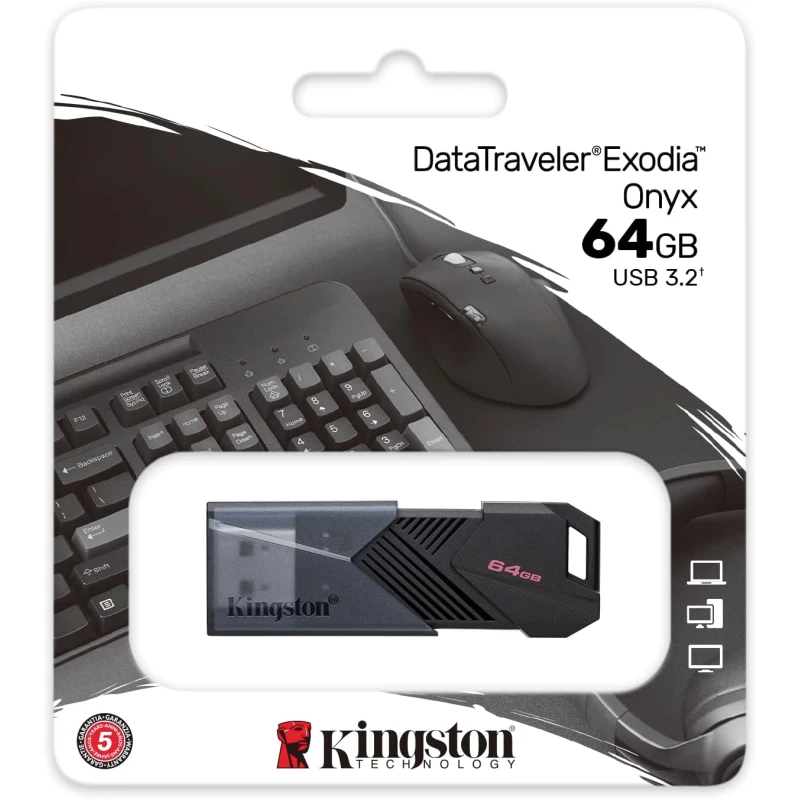 Clé USB Kingston DataTraveler Exodia Onyx USB Type-A 3.2 Gen1 64Go (DTXON/64G)