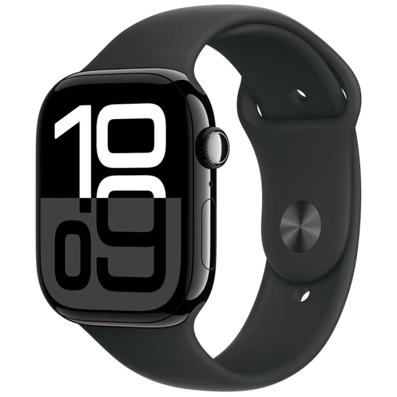 Montre connectée Apple Watch Series 10 GPS 46mm avec bracelet sport noir M/L (MWWQ3QA/A) - Prix maroc
