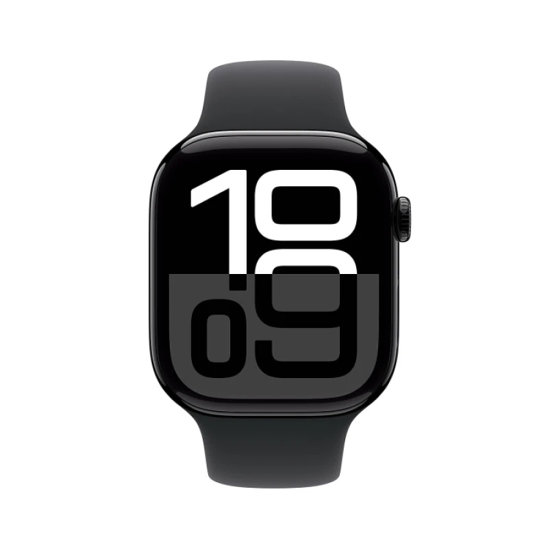 Montre connectée Apple Watch Series 10 GPS 46mm avec bracelet sport noir M/L (MWWQ3QA/A) - Prix maroc