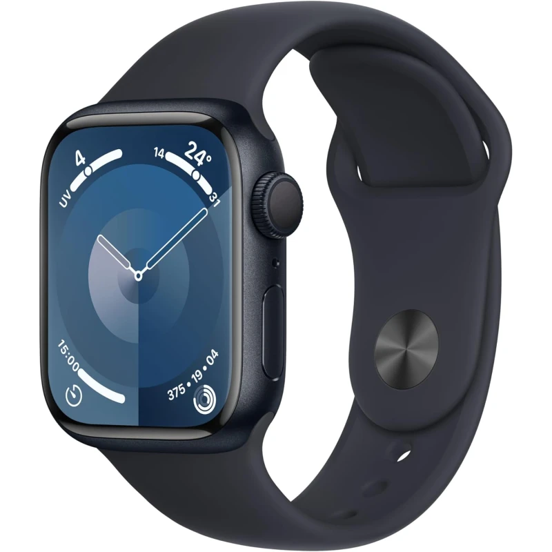 Montre connectée Apple Watch Series 9 GPS 41mm avec bracelet sport minuit S/M (MR8W3QF/A) - Prix maroc