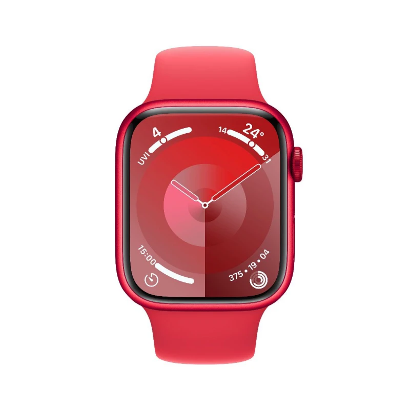 Montre connectée Apple Watch Series 9 GPS 41mm avec bracelet sport RED S/M (MRXG3QF/A) - Prix maroc