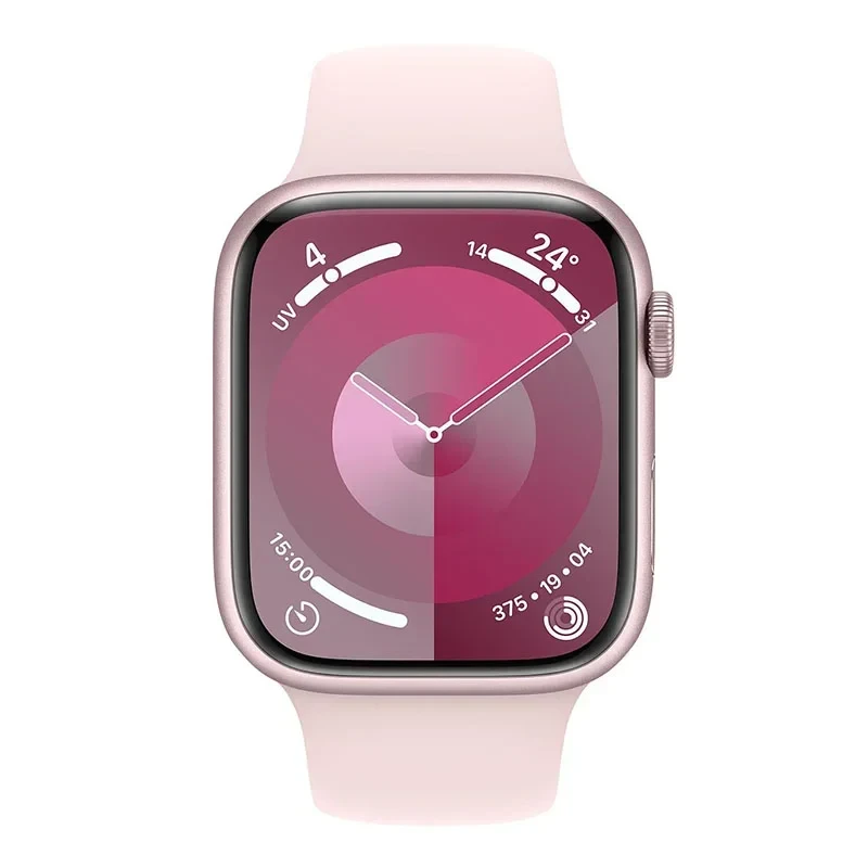 Montre connectée Apple Watch Series 9 GPS 45mm avec bracelet sport rose clair M/L (MR9H3QF/A) - linksolutions.ma