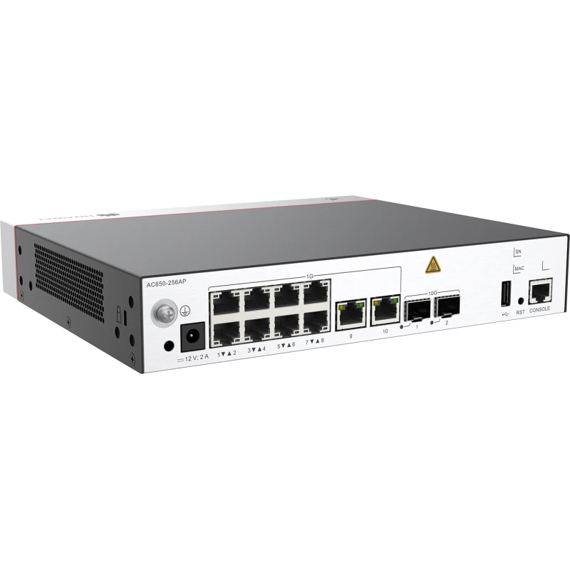 Contrôleur d'accès Huawei Sans fil AC650-256AP Avec 10 Ports GE Et 2 Ports SFP+ 10GE (02355NCH)