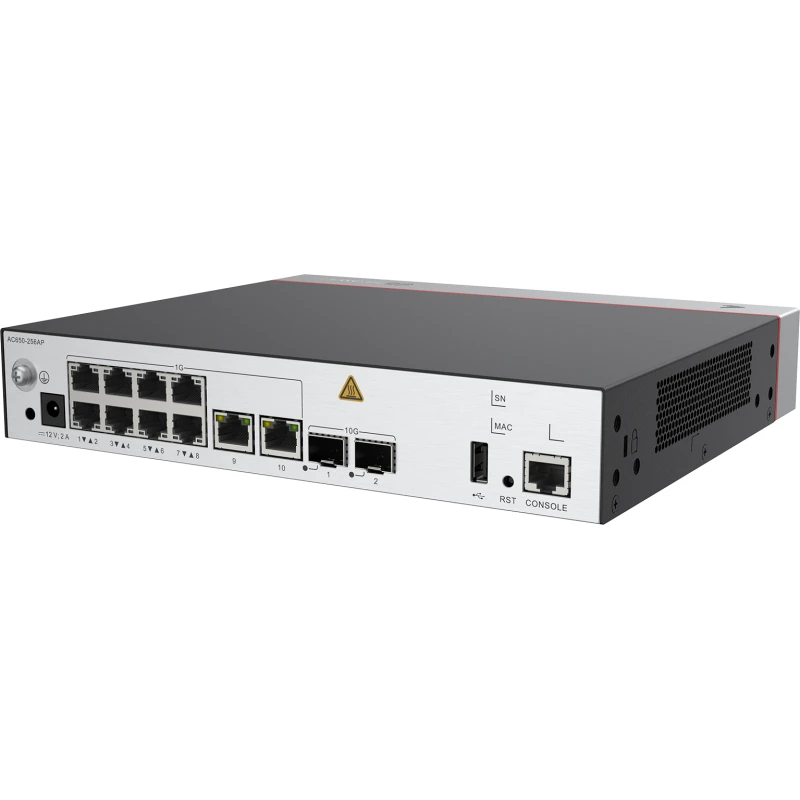 Contrôleur d'accès Huawei Sans fil AC650-256AP Avec 10 Ports GE Et 2 Ports SFP+ 10GE (02355NCH)