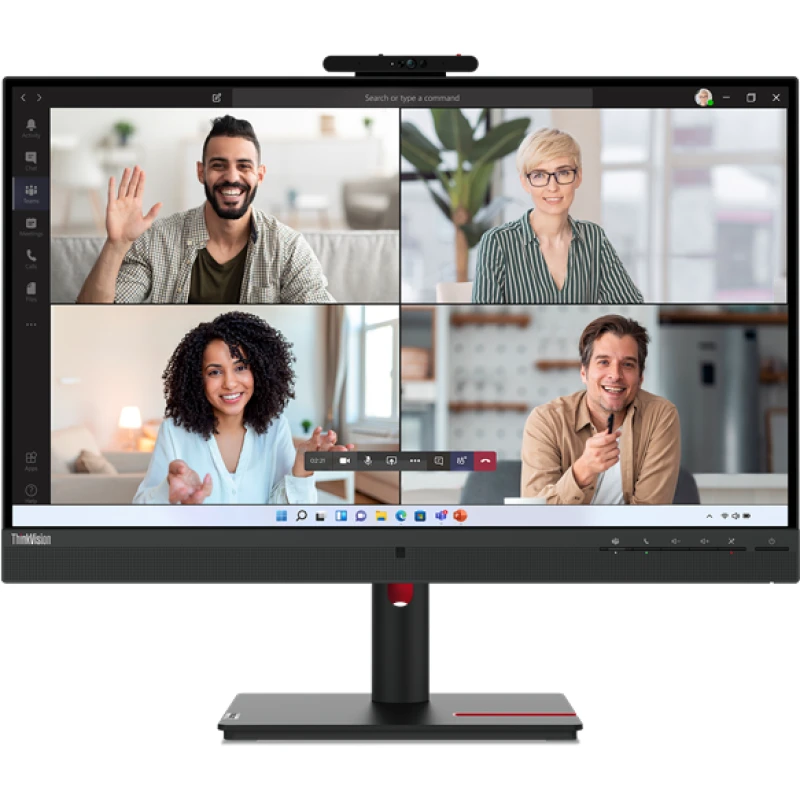 Écran Lenovo MONITOR T27hv-30 27 QHD VoIP USB-C (63D6UAT3EU) - Linksolutions.ma