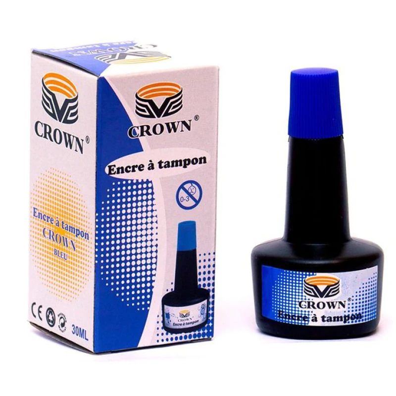Crown ENTC-B Encre A Tampons 30 Ml BLEU