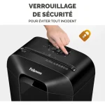 Destructeur Fellowes Powershred LX25 – Coupe croisée 6 feuilles – Corbeille 11.5L (4170501) - Prix Maroc