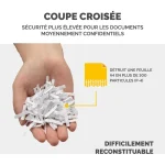 Destructeur Fellowes Powershred LX70 – Coupe croisée 11 feuilles – Corbeille 18L (4407501) - Prix Maroc