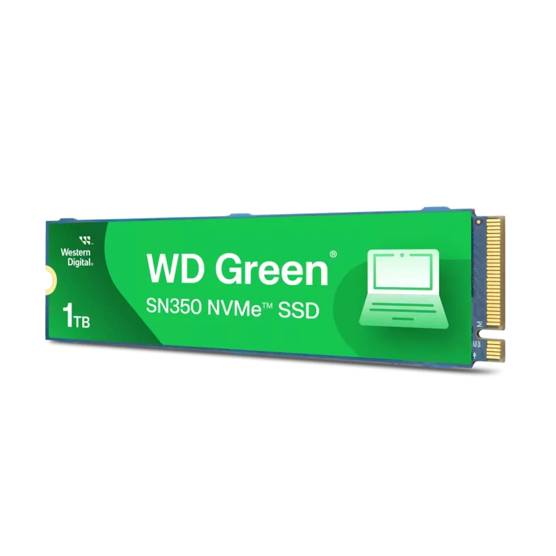 Disque dur WD Green Interne SN350 1TB PCIE M.2 3D (WDS100T3G0C-00AZL0) - Linksolutions.ma