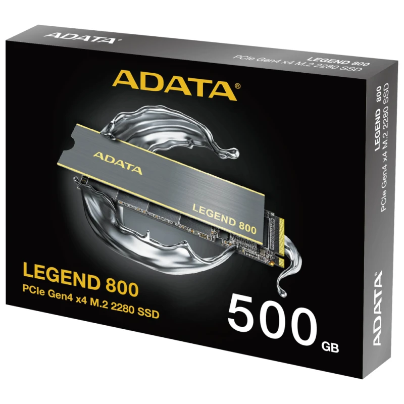 Disque Dur interne Adata SSD LEGEND 800 GOLD PCIe Gen4 x4 M.2 2280 500Go (ALEG-800-500GCS)