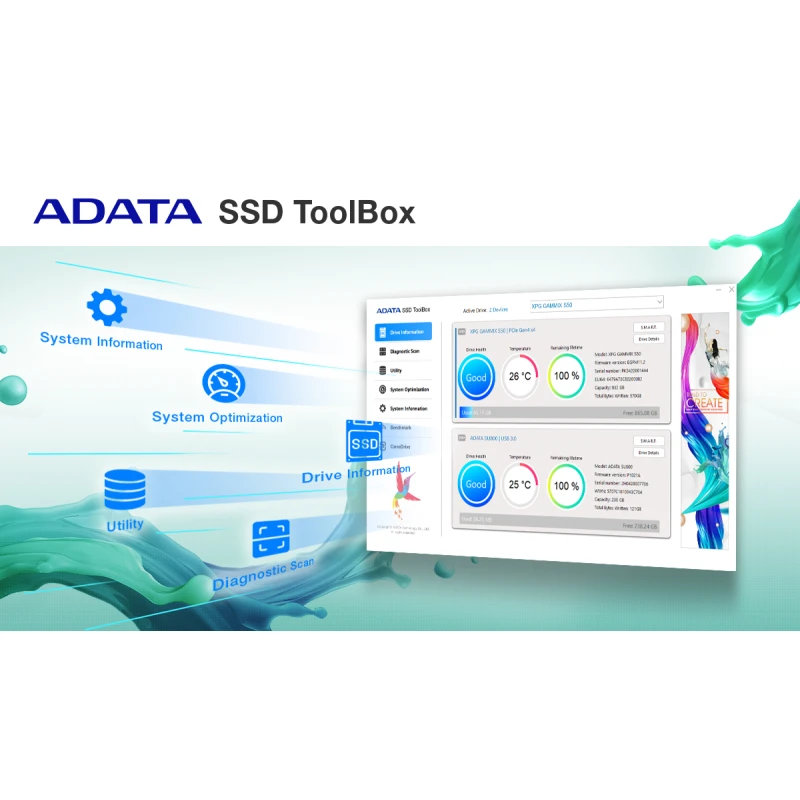 Disque Dur interne Adata SSD LEGEND 850 PCIe Gen4 x4 M.2 2280 1To (ALEG-850-1TCS)