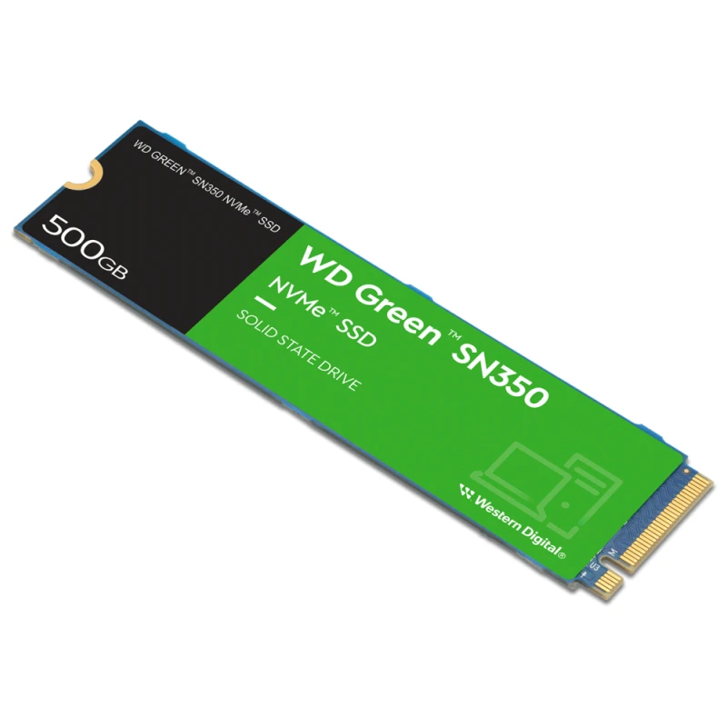 Disque dur WD Green interne SSD SN350 M.2 2280 PCIe Gen3 x4 NVMe 500Go (WDS500G2G0C)