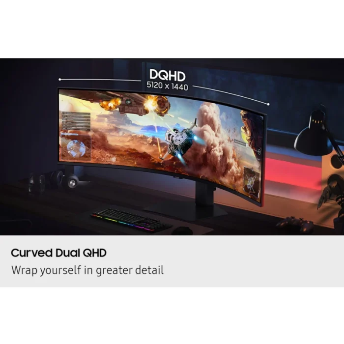 Écran PC Samsung 49&Prime; Série 9 incurvé DQHD 144Hz Smart (LS49FG910EUXEN) - Prix Maroc