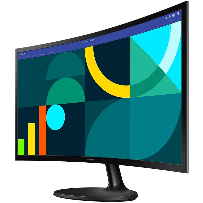 Écran Samsung 24&Prime; curved Full HD 100Hz Série D (LS24D360GAUXEN) - Achat en ligne au Maroc
