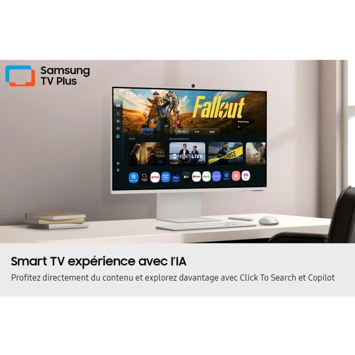 Écran Samsung Smart 4K 32&Prime; Design LifeStyle avec USB-C et caméra (LS32FM801UUXEN) - Achat en ligne au Maroc