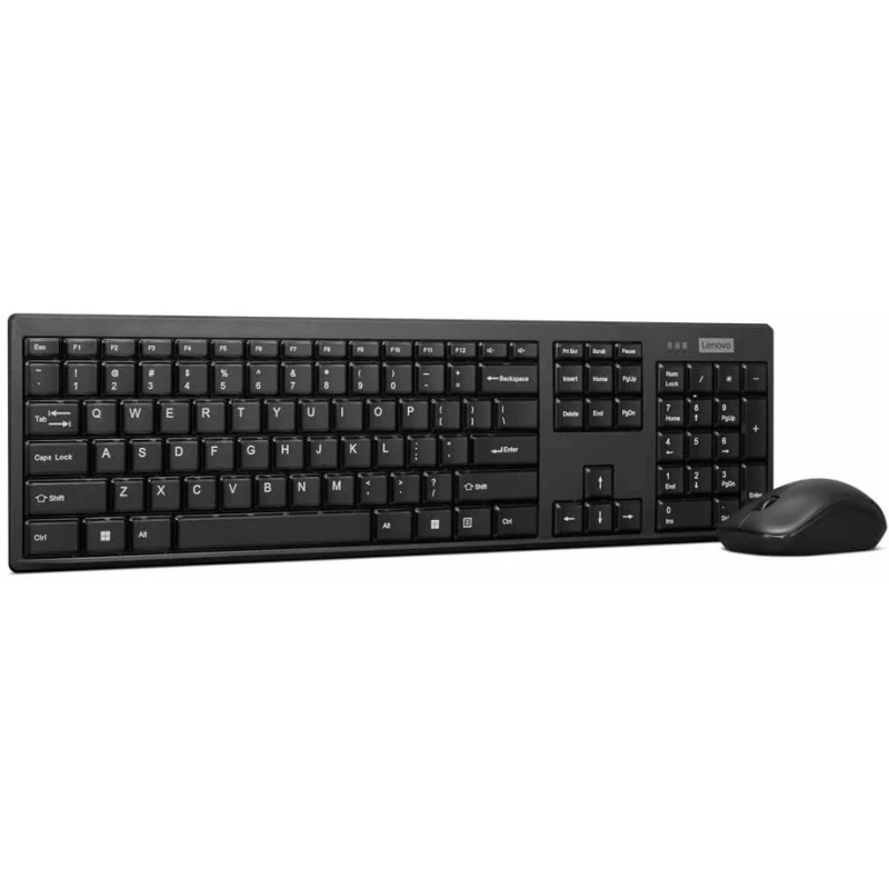 Ensemble 100 Clavier et Souris Sans Fil Lenovo - AZERTY Français - Noir - 4X31N94477