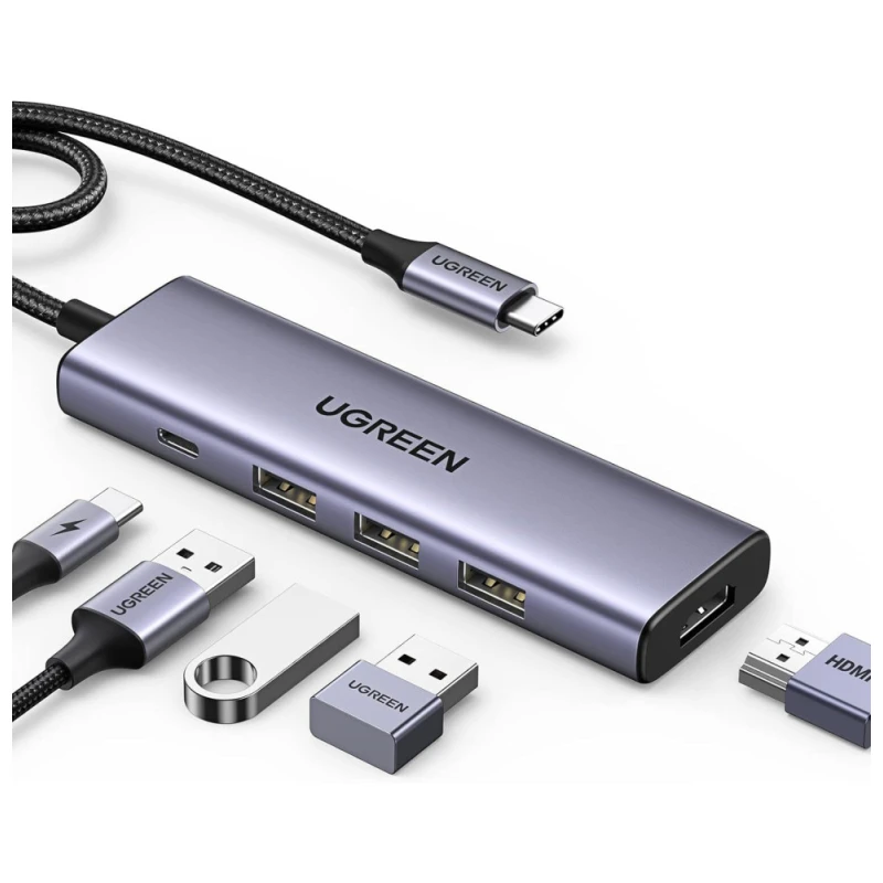 HUB Ugreen Station USB-C 5 en 1 (15596) - Linksolutions.ma