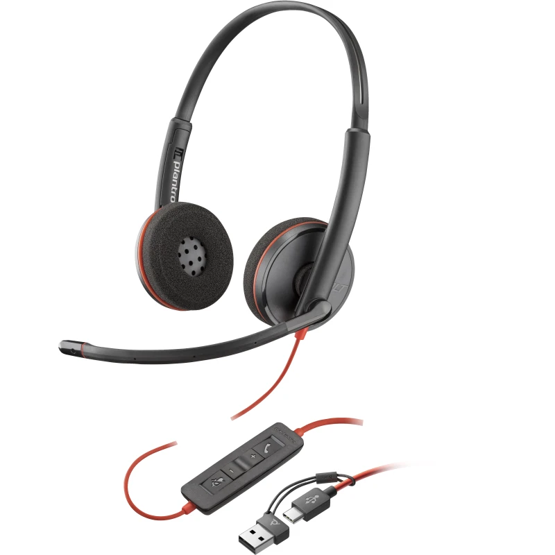 Micro-casque Poly Blackwire 3220 stéréo USB-C/A (8X228AA)