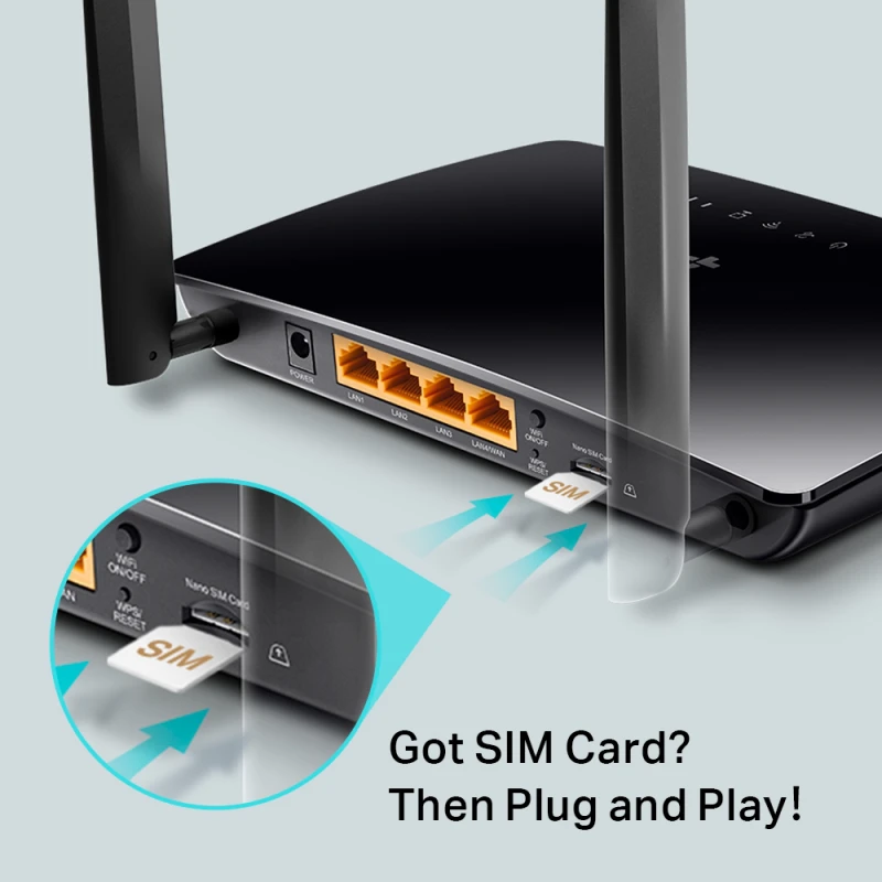Modem/Routeur Tp-link 4G LTE WiFi N 300 MbpsBbuild-in (TL-MR6400)