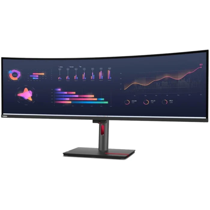 Moniteur Lenovo ThinkVision P49w-20 49 pouces 5K DQHD Curved IPS Black Eyesafe (63DBRAT1EU) - Prix bas Maroc