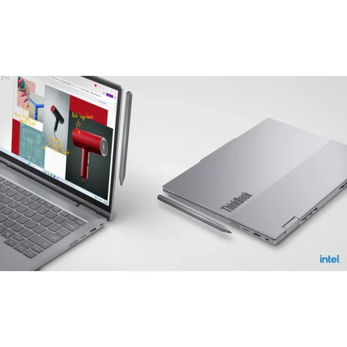 PC Portable Lenovo ThinkBook 14 2-en-1 IAU 14&Prime; Ultra7-255U 16Go 512Go SSD Noir + Stylet (21SQ001STP) - Prix Maroc
