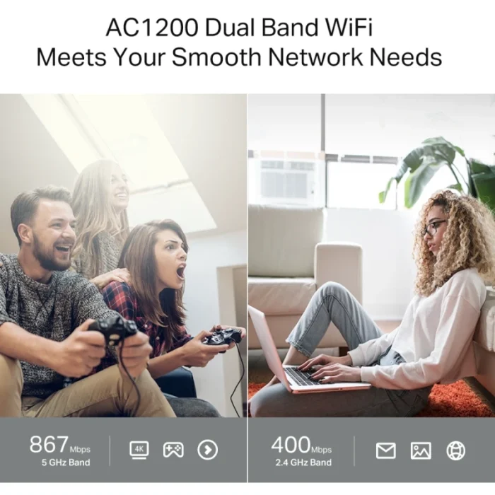 Routeur TP-Link Wi-Fi Archer C64 AC1200 Dual Band 400 Mbps (ARCHERC64) - Prix Maroc