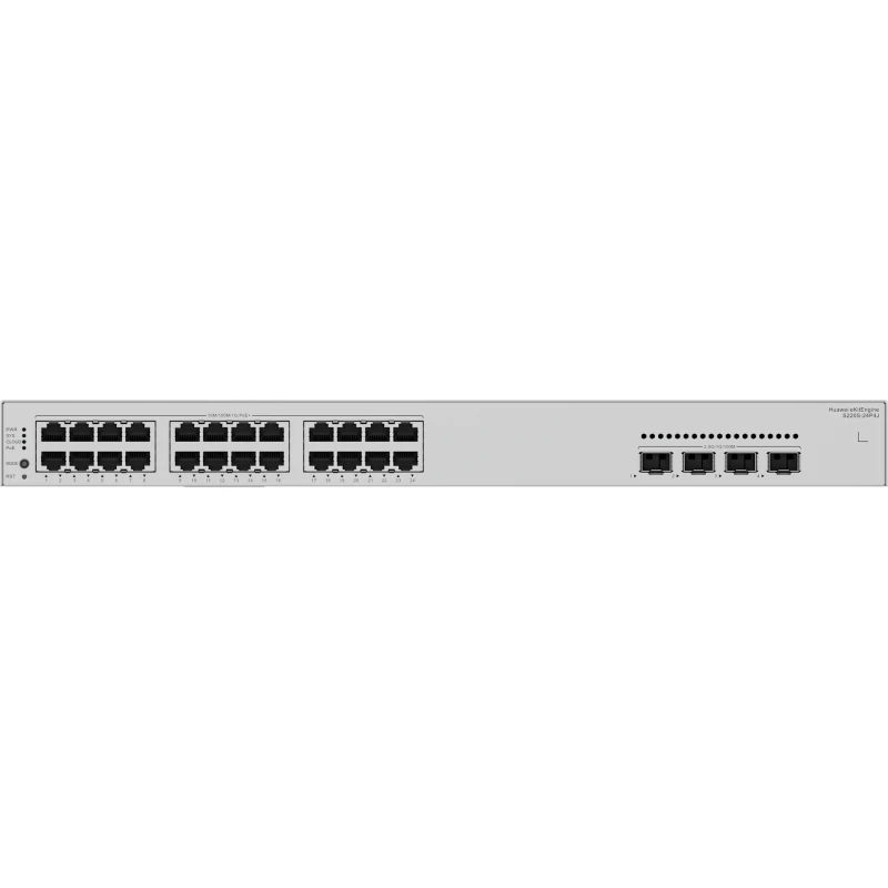 Switch réseau HUAWEI S220S-24P4J – 24 ports Gigabit PoE+ 400W + 4 ports SFP 2.5GE (98012516) - Prix bas Maroc