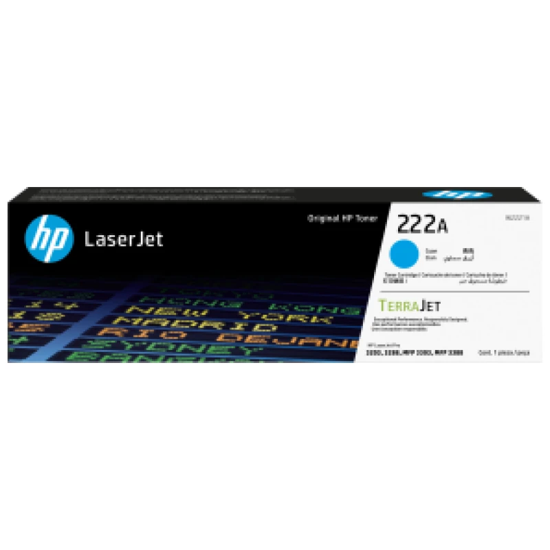 Toner Hp 222A Cyan LaserJet d'origine (W2221A)