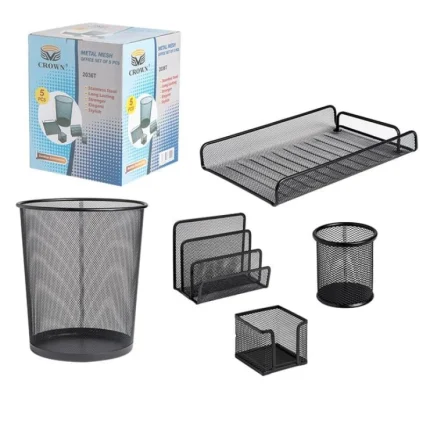Ensemble de bureau en métal 5 pièces (2036T) - Prix Maroc - linksolutions.ma