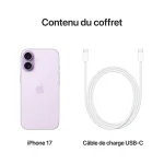 iPhone 17 256Go Lavande (MG6M4AF/A) - Prix Maroc - LINKSOLUTIONS