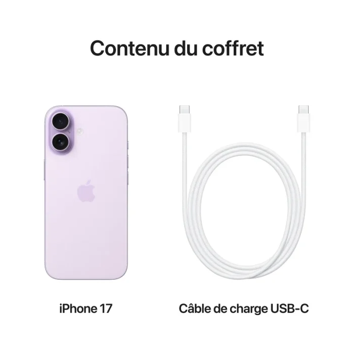 iPhone 17 256Go Lavande (MG6M4AF/A) - Prix Maroc - LINKSOLUTIONS