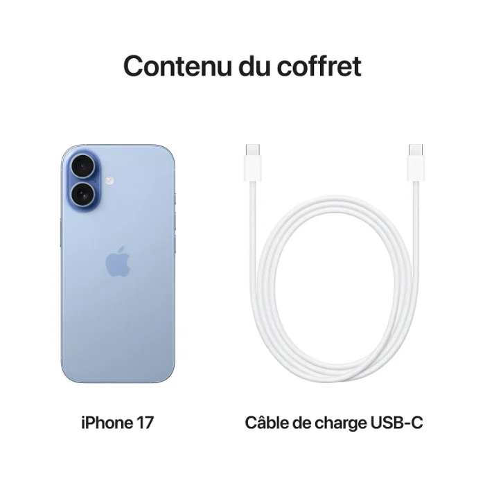 iPhone 17 256Go Mist Blue (MG6L4AF/A) - Prix Maroc - LINKSOLUTIONS