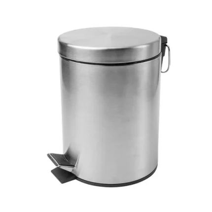 Poubelle à pédale 5L inox pour salle de bain et cuisine (106891) - Prix Maroc - linksolutions.ma
