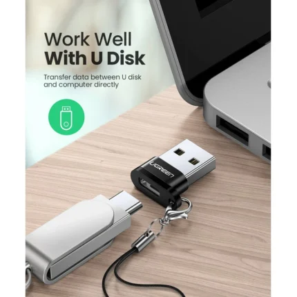Adaptateur USB Ugreen USB-A 2.0 vers USB-C Femelle Noir (50568) - Achat Maroc - Linksolutions