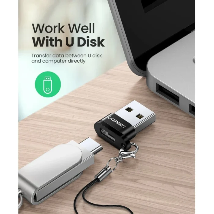 Adaptateur USB Ugreen USB-A 2.0 vers USB-C Femelle Noir (50568) - Achat Maroc - Linksolutions
