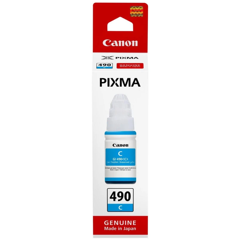 Cartouche d’encre Canon GI-490 Cyan originale – Réservoir imprimante PIXMA (0664C001AC) - Prix Maroc - linksolutions.ma