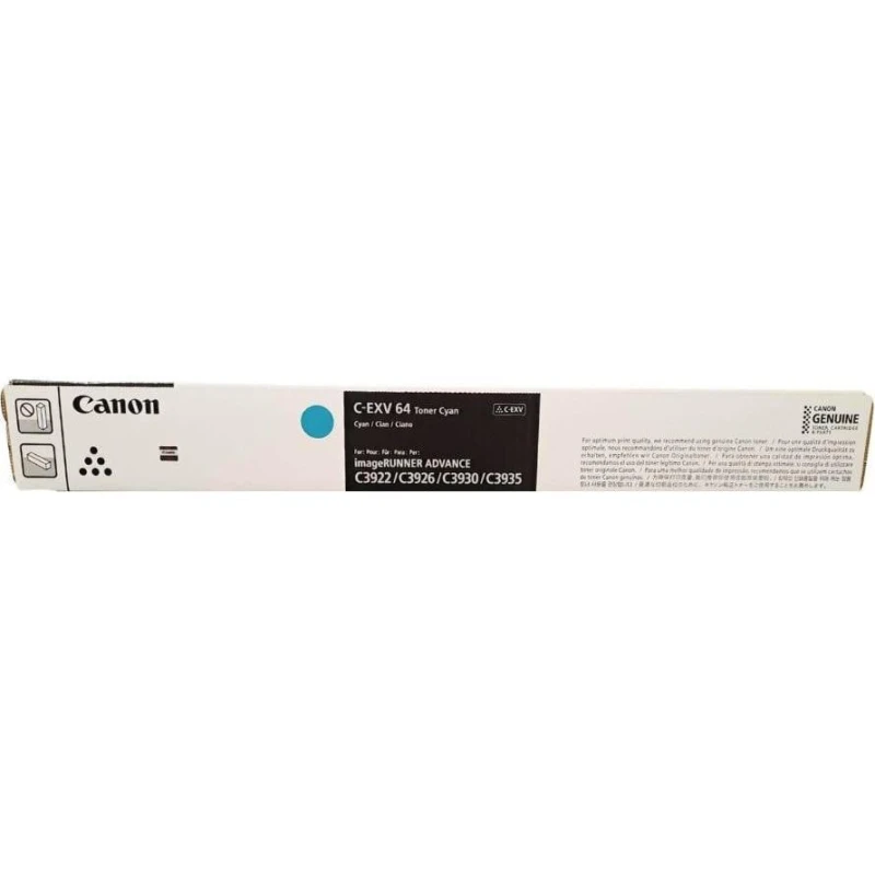 Toner Canon C-EXV 64 Cyan original pour imprimantes Canon (5754C002AB) - Prix Maroc - linksolutions.ma