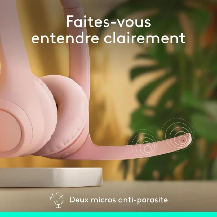 Casque Bluetooth Logitech Zone 300 Rose (981-001412) - Prix moins cher - Linksolutions
